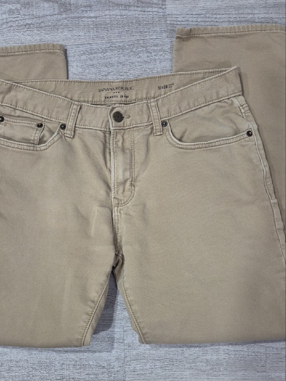 Banana Republic Men's Khaki Slim Straight Jeans 31X30 - Picture 5 of 6